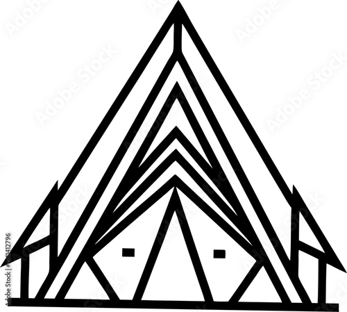 black and white pyramids