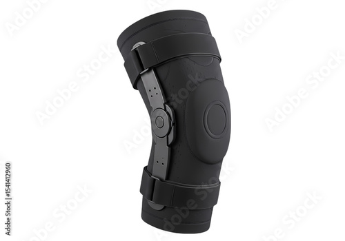 Protective Knee Brace Side View isolated on transparent baackground