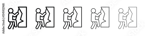 People Climbing icon for mobile concept and web design.