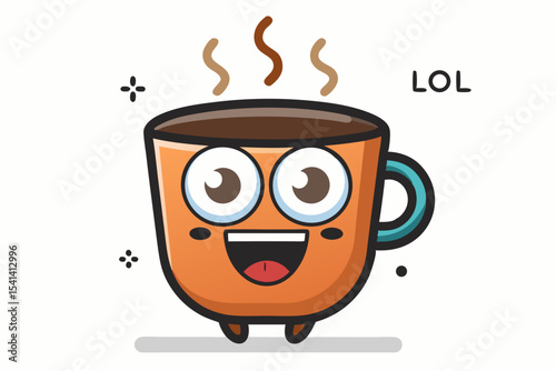 silly coffee cup googly eyes steam