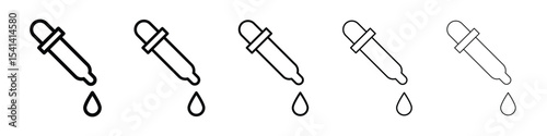 Pipette icon for mobile concept and web design.