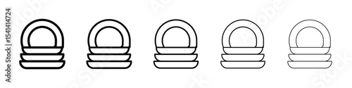 Plates icon for mobile concept and web design.