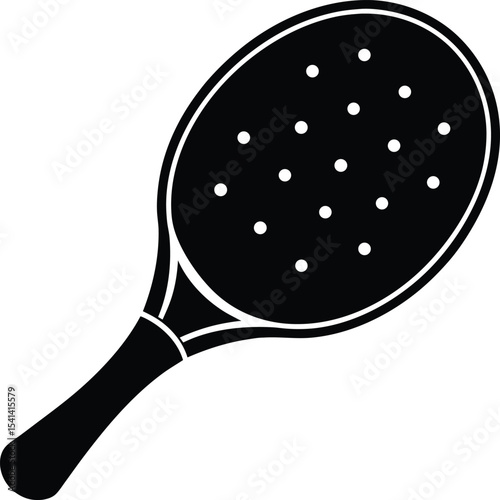 Pickleball paddle vector silhouette