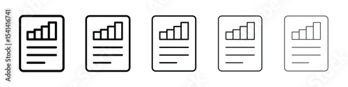 Quarterly report icon for mobile concept and web design.