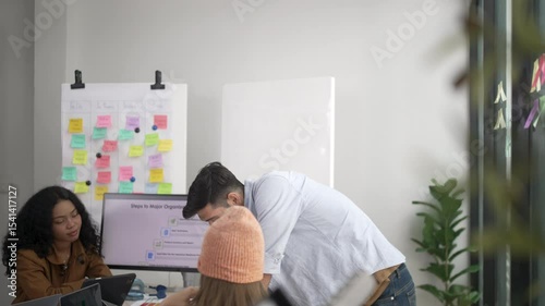 White collar workers are meeting at office. Business, teamwork.