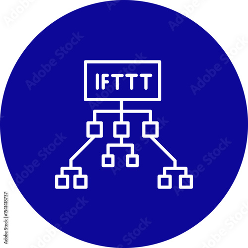 IFTTT Integration  Vector Blue Circle Icon Design