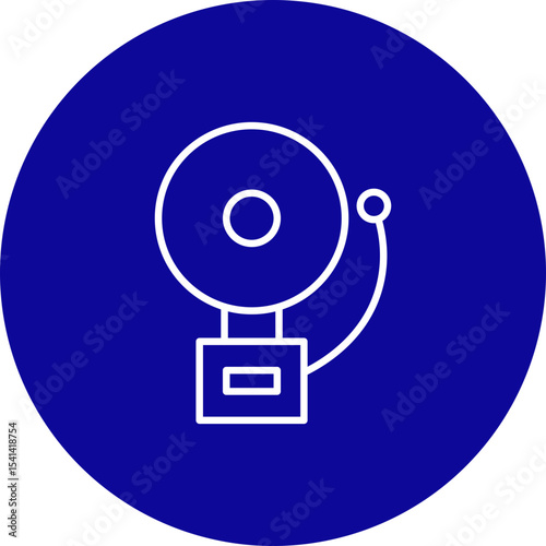 Intruder Alert  Vector Blue Circle Icon Design
