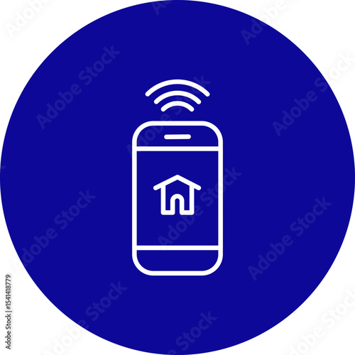 Remote Access  Vector Blue Circle Icon Design