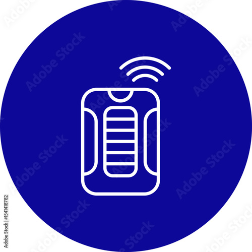 Smart Air Purifier  Vector Blue Circle Icon Design