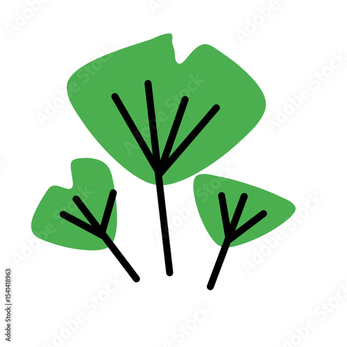 leaf nature icon doodles illustration 