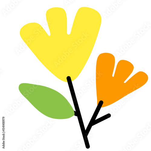 leaf nature icon doodles illustration 