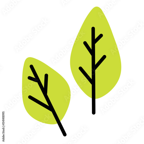 leaf nature icon doodles illustration 