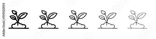 Seedling icon for mobile concept and web design.