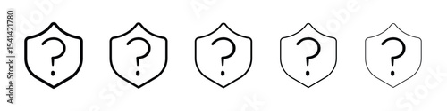 Shield interrogation icon for mobile concept and web design.