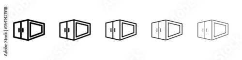 Shipping Container icon for mobile concept and web design.