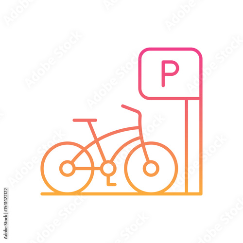 Bicycle Park  Icon vector