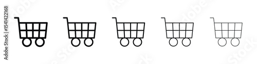 Shopping cart icon for mobile concept and web design.