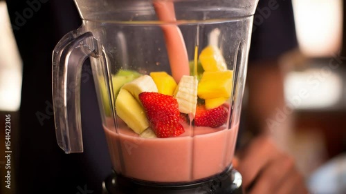 Fruits in a blender