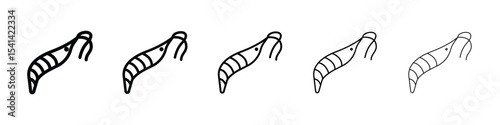 Shrimp icon for mobile concept and web design.