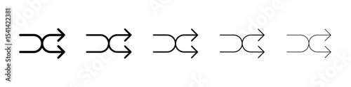 Shuffle icon for mobile concept and web design.