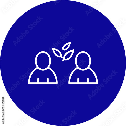 Eco Activist  Vector Blue Circle Icon Design