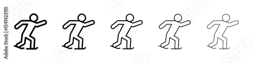 Skating icon for mobile concept and web design.