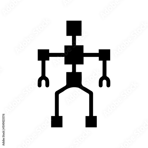Artificial robot glyph icon