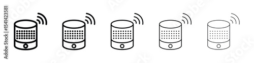 Smart speaker icon for mobile concept and web design.