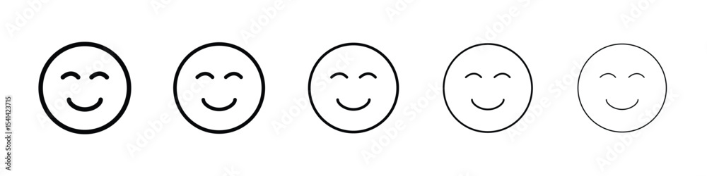 Fototapeta premium Smile icon for mobile concept and web design.