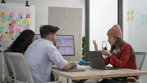 White collar workers are meeting at office. Business, teamwork.
