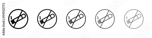 Smoking ban icon for mobile concept and web design.