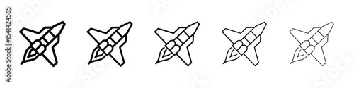 Space shuttle icon for mobile concept and web design.