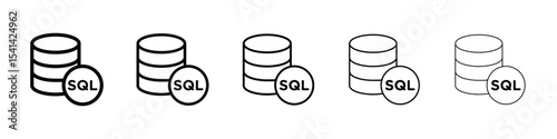 SQL icon for mobile concept and web design.