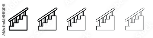 Stairs icon for mobile concept and web design.