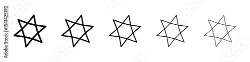 Star of David icon for mobile concept and web design.