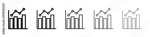 Stats icon for mobile concept and web design.