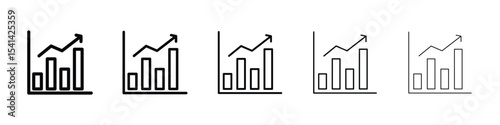 Stats icon for mobile concept and web design.
