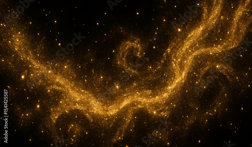 Abstract starfield: a vibrant blue nebula illuminates a dark, starry night sky