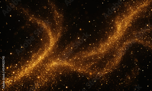 Abstract starry night sky with blue light and dark cosmos