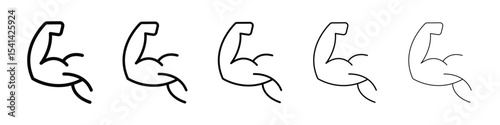 Strong arm icon for mobile concept and web design.