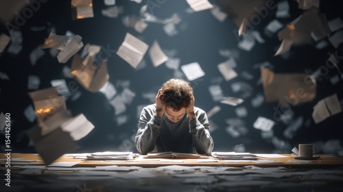 Overwhelmed by Workload and Papers photo
