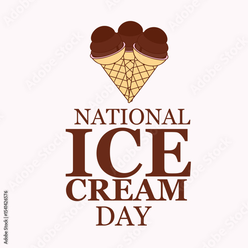 National Ice Cream Day with Double Scoop Cone
