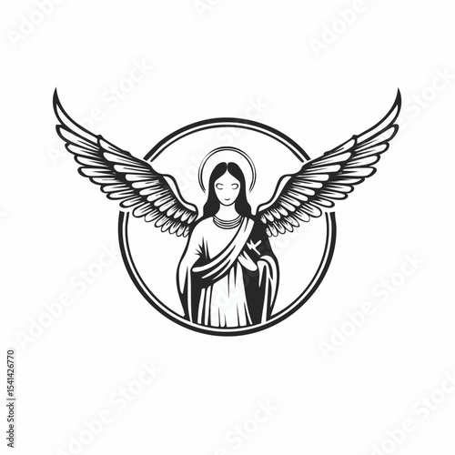 Photos Angel Moroni The Church of Jesus Christ of Latter Design Logo vector