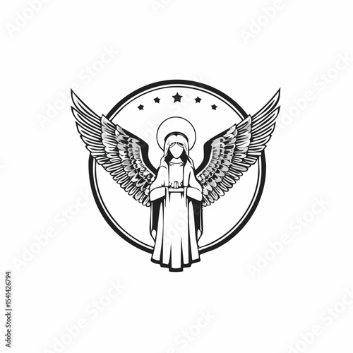 Canvas Print Angel Moroni The Church of Jesus Christ of Latter Design Logo vector