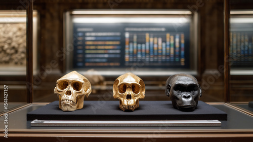 Primate Skull Comparison of Human Chimpanzee and Gorilla