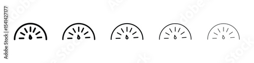 Tachometer icon for mobile concept and web design.