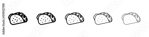 Taco icon for mobile concept and web design.
