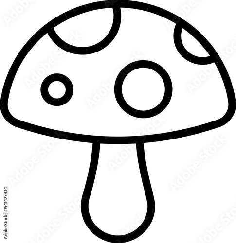 Mushroom Vector Icon Stock Illustration