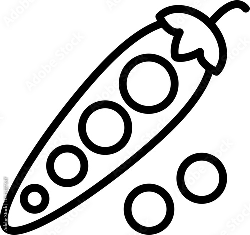 Peas Vector Icon Stock Illustration