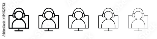 Tech support icon for mobile concept and web design.